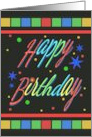 Happy Birthday Business Birthday In Bright Colors Typography card