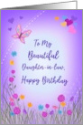 To My Beautiful Daughter In Law Happy Birthday Flowers card
