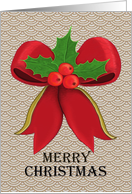 Red Bow Christmas card