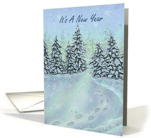 It's A New Year, serene winter view card (1346728)