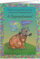 Zippopotamus! Funny birthday card for kids card