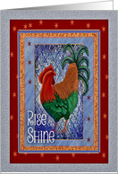 Rise and Shine rooster blank card