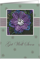 Card Get Well Soon With Larkspur Flower card