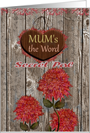 Mum's the word...