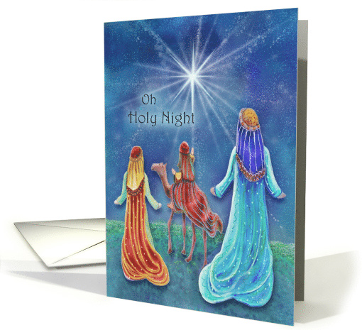 Oh Holy Night Christmas with Three Wise Men and Star card (1389710)