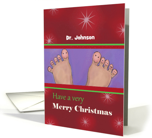 Have a Very Merry Christmas Custom to Podiatrist card (1391752)