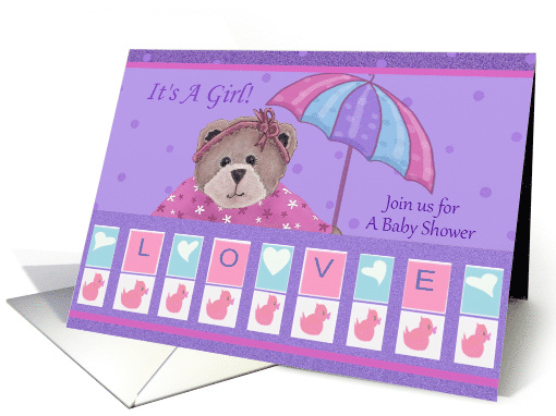 It's a girl! Join us for a baby shower with baby bear and... (1402270)