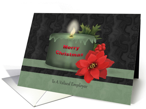 Business card for Holidays, Merry Christmas for valued employee card