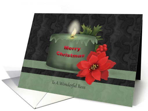 Business card for Holidays, Merry Christmas for boss with... (1406522)