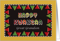 Happy Kwanzaa Great Grandson with shapes and letters card