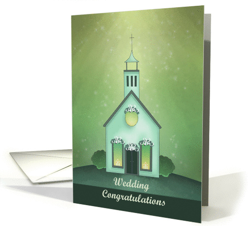 Wedding Congratulations on your Summer Wedding with Church card
