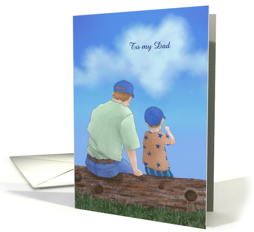 Father's Day Card for Dad with a man and small boy... (1433044)