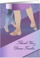 Thank You Dance Teacher Teaching Child Tendu card