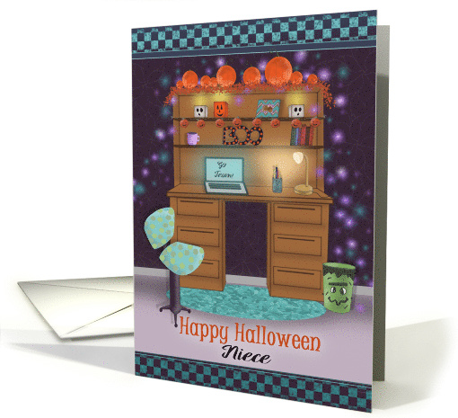Niece Away at College at Halloween Dorm Room card (1493036)