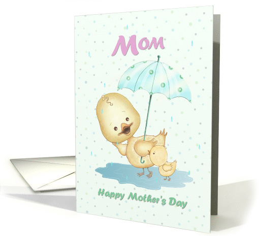 Mom, Happy Mother's Day with Mother Duck, Baby Duck card (1522046)