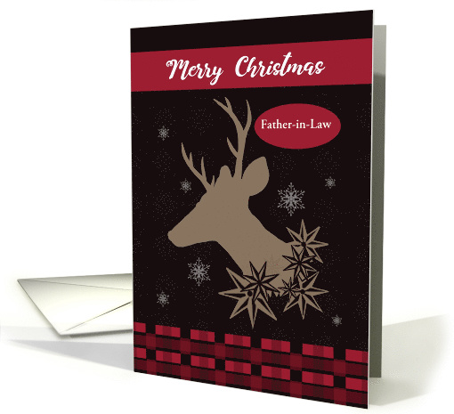 Merry Christmas Father in Law, Deer Silhouette Design,... (1593284)
