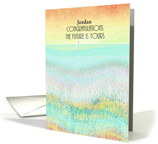 Congratulations Graduate, the Future is Yours, Custom Ocean Scene card