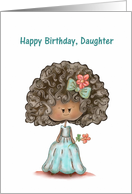 Happy Birthday Daughter with Cute Little Girl African American card