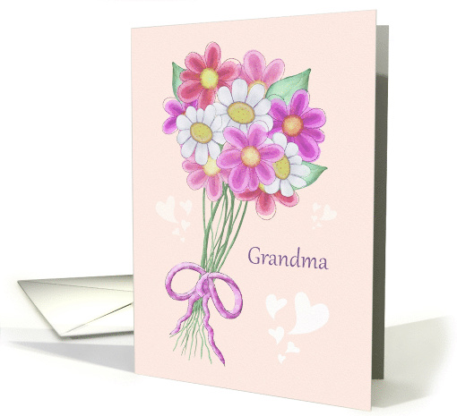 Grandma Happy Grandparents Day with Painted Daisies Bouquet card
