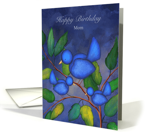 Happy Birthday Mom Blue Birds From All of Us card (1733894)