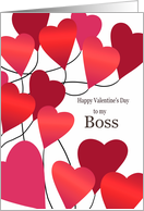 Happy Valentine’s Day to my Boss with Heart Balloons card