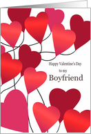 Happy Valentine’s Day to my Boyfriend with Heart Balloons card