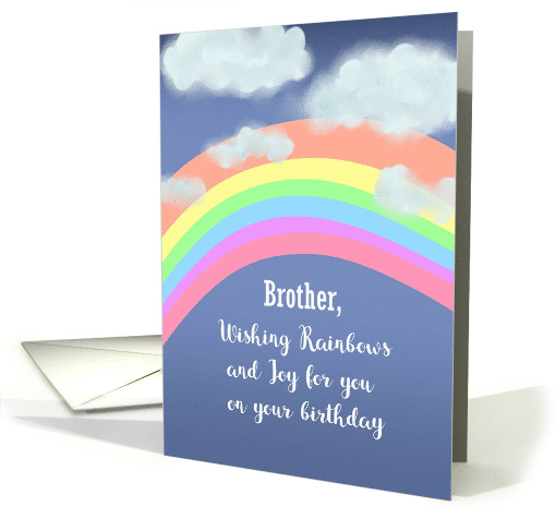 Happy Birthday Brother with Rainbow and Clouds card (1838720)