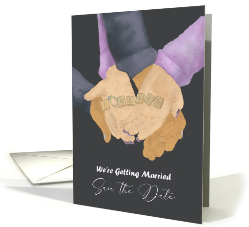 Save the Date Wedding Day We're Getting Married Hands... (1846176)
