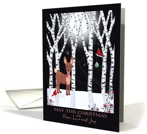Peace Love Joy this Christmas with Winter Night Scene... (1863714)