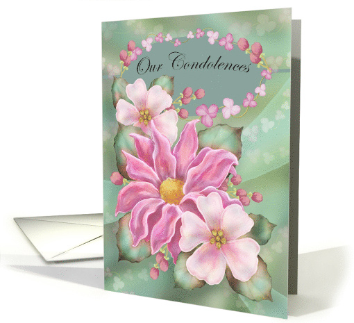 Our Condolences Sympathy Watercolor Flowers card (1870500)