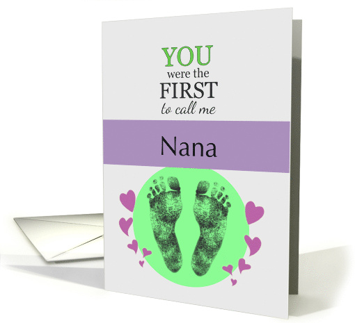 You Were The First to Call Me Custom Name Birthday for Grandchild card