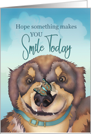 Hope Something Makes You Smile Today on Your Birthday with Dog card