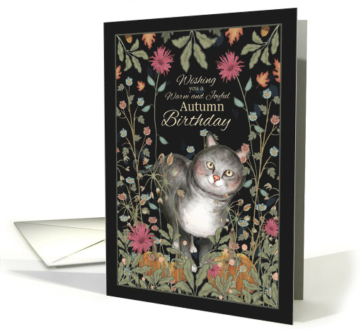Wishing You a Warm and Joyful Autumn Birthday Cat... (1949588)
