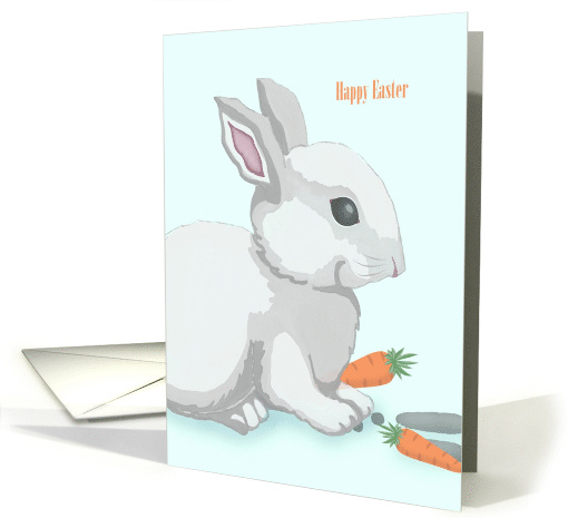 Happy Easter with Simple Hand Drawn Easter Bunny card (1969954)