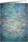 Blank Note Card, any occasion impressionistic, abstract garden, card