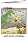 Last Painting of Bob Dinosaur Caveman Humor card