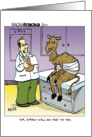 Get Well Soon - Camel at the doctors office cartoon card