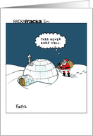 Santa Claus Igloo Chimney card