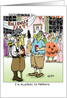 Halloween Party - Allergic Pirate card