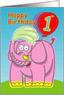 Happy Birthday One Year Old card