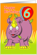Happy Birthday Six Years Old card