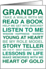 For Grandpa/Grandfather  Any Occasion  Blank Inside  Text as Art card