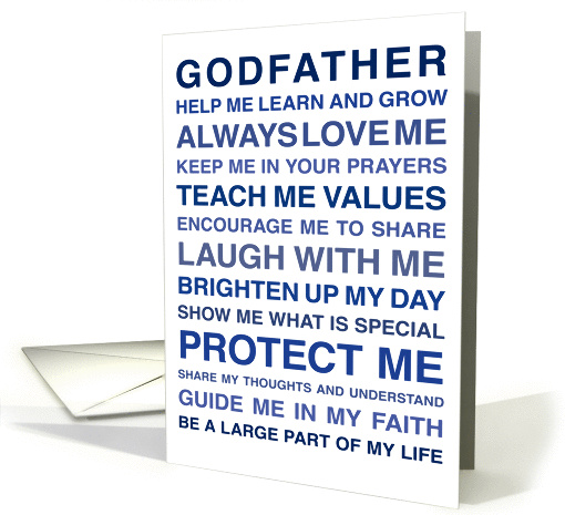 For Godfather - Will you be my Godfather? - From Godchild card