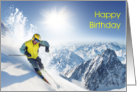 Hit the Slopes  Masculine  Happy Birthday  For Him  Loves to Ski card