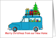 Merry Christmas from New Home - New Address card