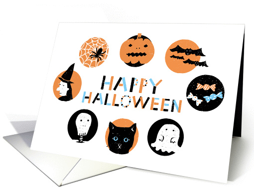 Halloween - cute characters card (1335786)