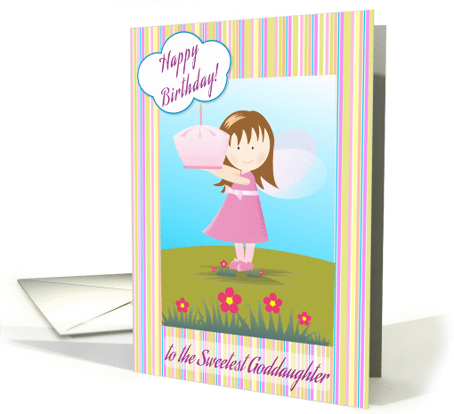 Birthday for goddaughter- Cute little girl holding a... (1343860)