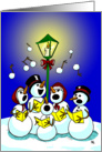 Snowy Caroling card