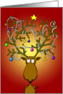 Decorated Reindeer card