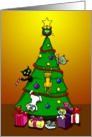 A Catty Christmas Tree card